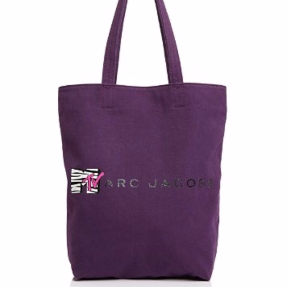 ✨✨Marc Jacobs Purple Canvas Tote Bag with Logo Patch